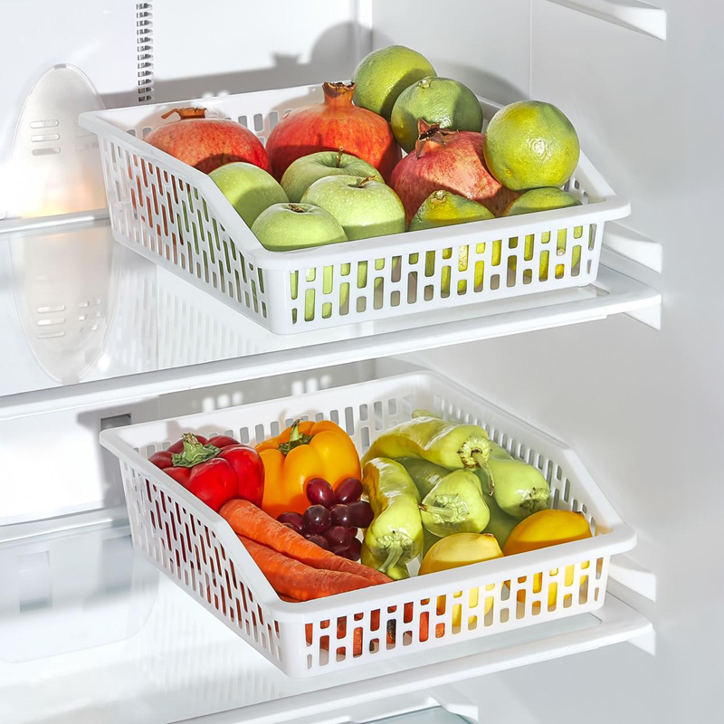 RANGEMENT REFREGIRATEUR PLAT 29X26X8 CM BLANC