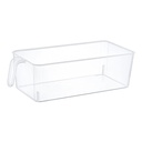 RANGEMENT REFREGIRATEUR AVEC POIGNEE 34X15X10 CM TRANSPARENT