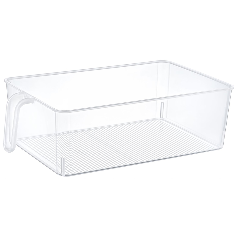 RANGEMENT REFREGIRATEUR AVEC POIGNEE 34X20X10 CM TRANSPARENT