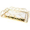 SET 2 PLATEAUX DECO METAL 40X27 CM / 34X21 CM MODELE OR 