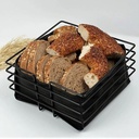 PANIER A PAIN DECO METAL 20*20*11 CM COULEUR NOIRE