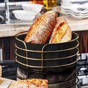 PANIER A PAIN DECO METAL 20*11 CM MODELE OR