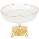 BOL DECO EN VERRE AVEC PIED 23X17 CM