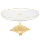 ASSIETTE DE PRESENTATION DECO EN VERRE AVEC PIED 26X15 CM