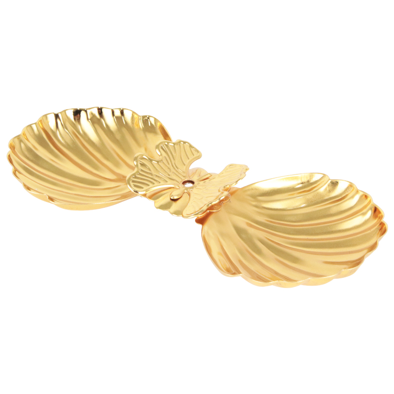 PRESENTOIR DECO METAL 2 COMPARTIMENTS 8X7 / 18X8 CM MODELE OR