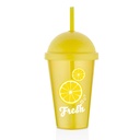 BOUTEILLE AVEC PAILLE PLASTIQUE 450 ML 