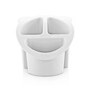 RANGE COUVERT PLASTIQUE 17X16X12 CM MIX BLANC/GRIS