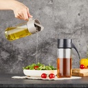 BOUTEILLE HUILE 500 CC EN VERRE MIX BEIGE/NOIR/CREME