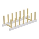 RANGE ASSIETTE EN BOIS 28X11X9 CM COULEUR BLANC
