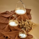 SET 3 PANIERS DECO METAL 15X12 / 17X15 / 21X19 CM MODELE OR
