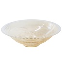 BOL FRUIT DECO EN VERRE 34 CM  TRANSPARENT AMBRE