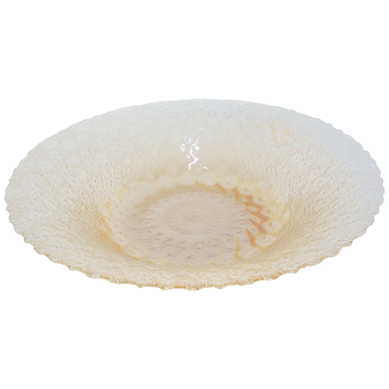 BOL FRUIT DECO EN VERRE 40 CM  TRANSPARENT AMBRE