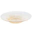 BOL FRUIT DECO EN VERRE 30 CM  TRANSPARENT AMBRE
