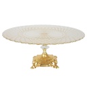 PLATEAU DE PRESENTATION AVEC PIED METAL 33X14 CM 