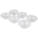 SET 6 MINI BOLS A SAUE CRYSTAL PLASTIQUE TRANSPARENT 6X7 CM 