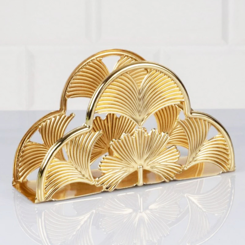 PORTE PAPIER DECO METAL 4X16X10 CM MODELE OR 
