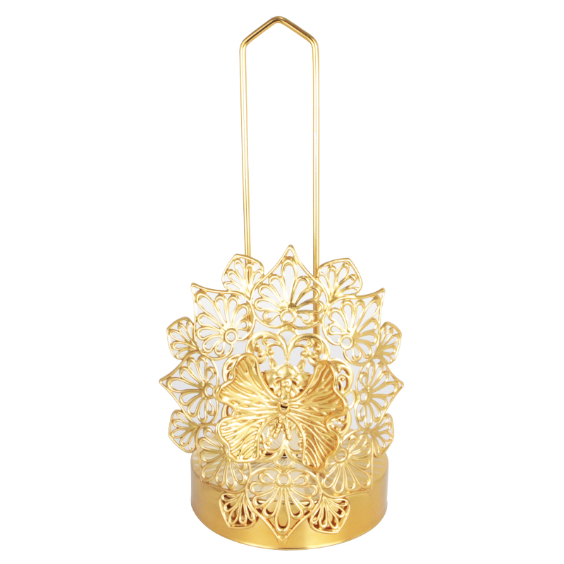 PORTE PAPIER DECO METAL MODELE OR