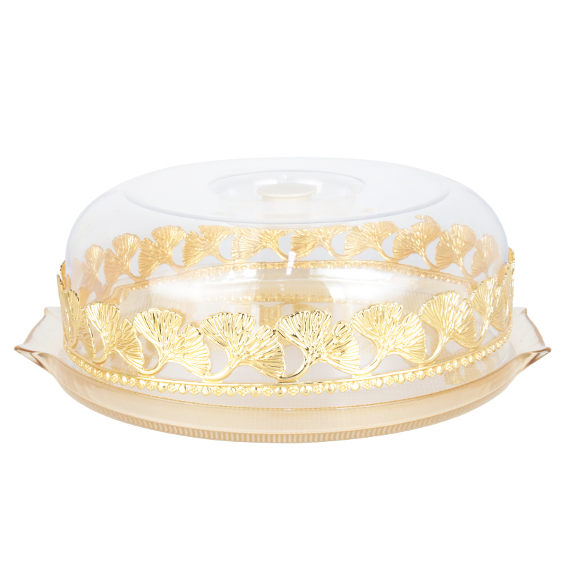 CLOCHE A GATEAU EN VERRE 30X10 CM MODELE OR