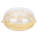 CLOCHE A GATEAU EN VERRE 30X10 CM MODELE OR
