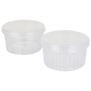 RAMEQUIN EN CRYSTAL PLASTIQUE AVEC COUVERCLE 10X6 CM
