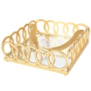 PORTE PAPIER PLASTIQUE 17X17X6 CM SANS EMBALLAGE MODELE OR