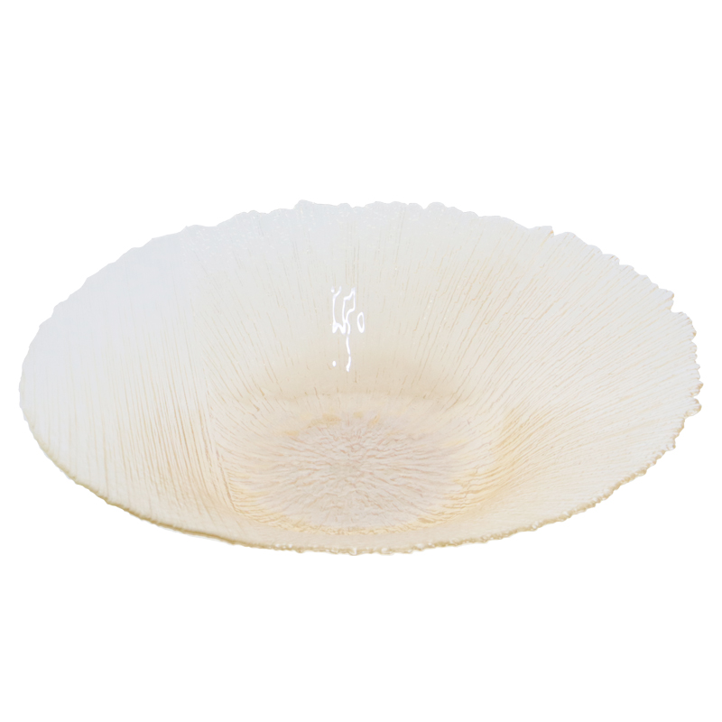 BOL FRUIT DECO EN VERRE 30 CM TRANSPARENT AMBRE 