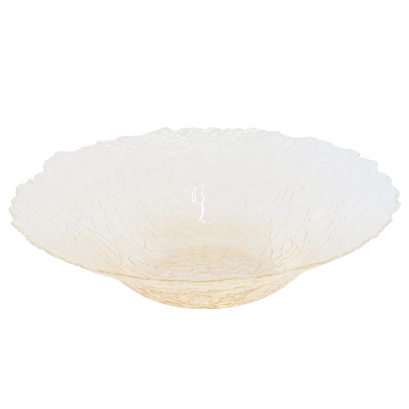 BOL FRUIT DECO EN VERRE 30 CM TRANSPARENT AMBRE 