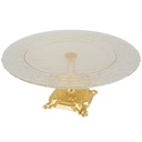 PRESENTOIR VERRE PIED METAL 32X13 CM MODELE OR