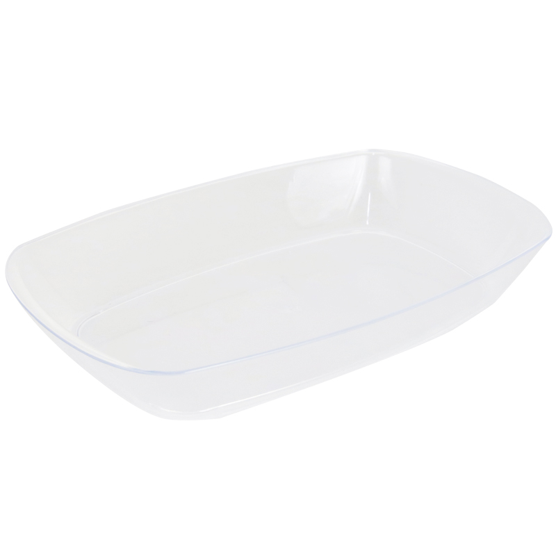 PLAT CRYSTAL PLASTIQUE TRANSPARENT 25 CM