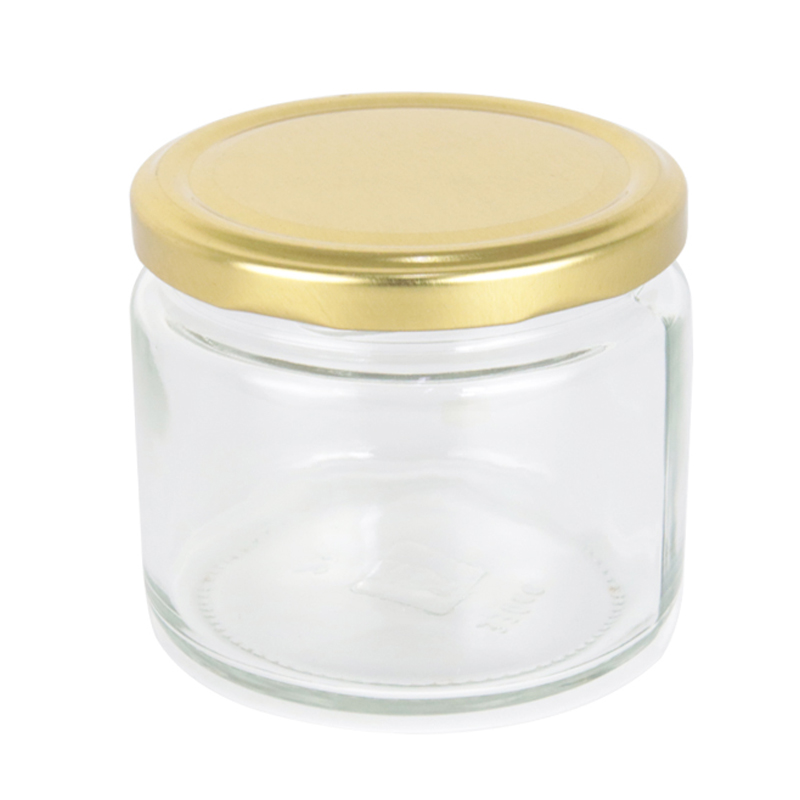 POT EN VERRE 330 CC COUVERCLE OR