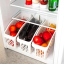 PANIER RANGEMENT L PLASTIQUE BLANC 29X15X12 CM