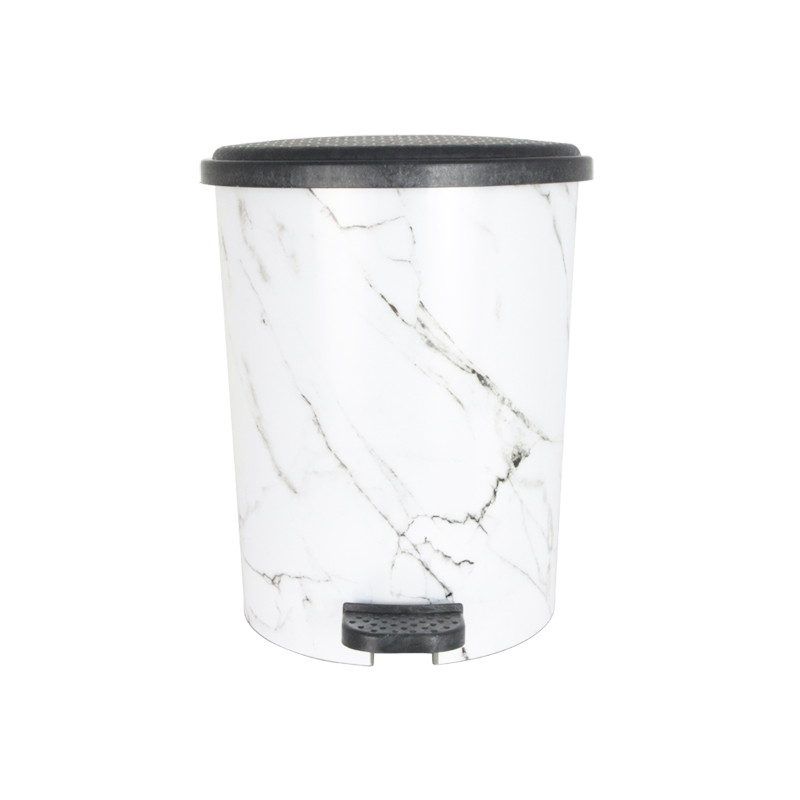 POUBELLE A PEDALE 8 LITRES DESIGN MARBRE