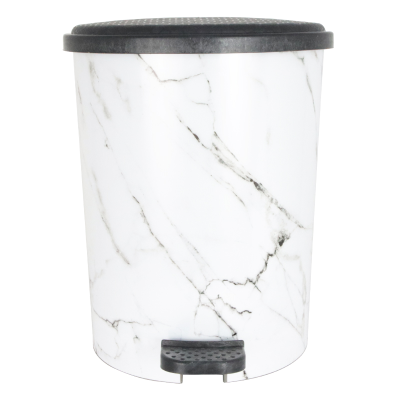 POUBELLE A PEDALE 22 LITRES DESIGN MARBRE