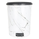 POUBELLE A PEDALE 22 LITRES DESIGN MARBRE