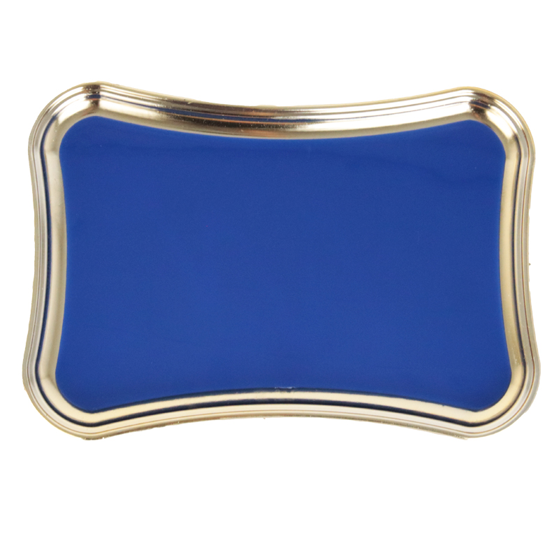 PLATEAU DECO PLASTIQUE 23X16 CM COULEURS BLEU/VERT/BLANC/NOIR