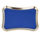 PLATEAU DECO PLASTIQUE 23X16 CM COULEURS BLEU/VERT/BLANC/NOIR