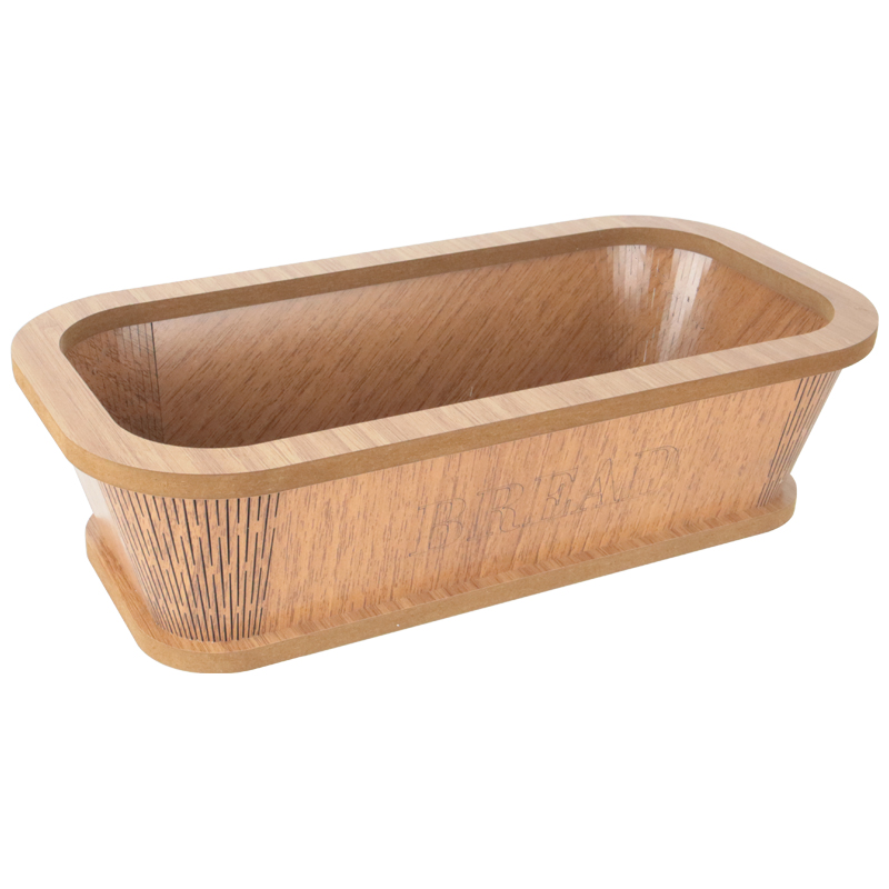 PANIER A PAIN BOIS RECTANGULAIRE 30X15X9 CM MIX GRIS/BEIGE/MARRON