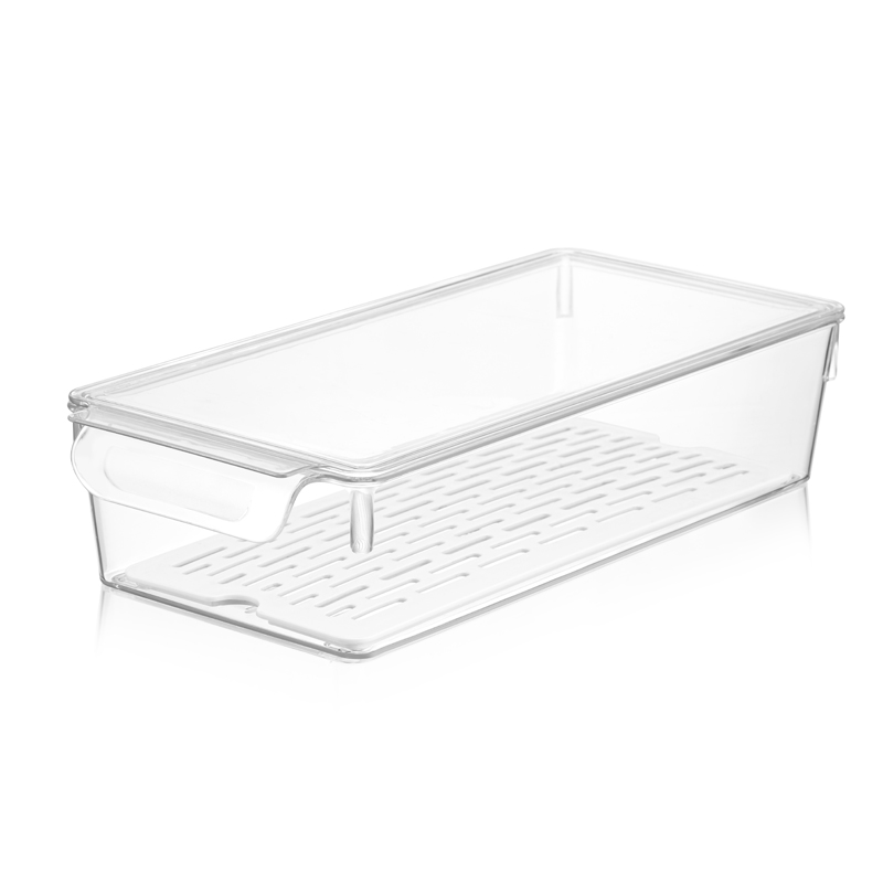 BAC REFRIGERATEUR AVEC COUVERCLE 32X15X7 CM PLASTIQUE