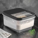 BAC RANGEMENT XXL 12 LITRES PLASTIQUE COULEUR BEIGE / GRIS