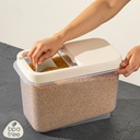 BAC RANGEMENT XXL 16 LITRES PLASTIQUE COULEUR BEIGE / GRIS