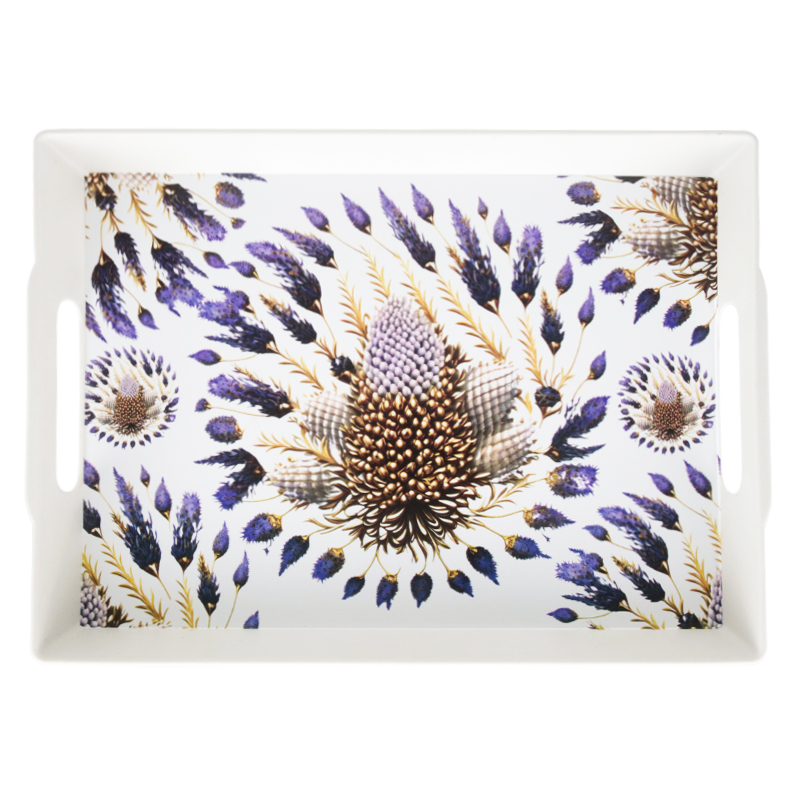 PLATEAU DECO PLASTIQUE 22X29 CM COULEUR BLANC