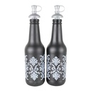 SET 2 BOUTEILLES HUILE EN VERRE 250 CC MIX DESIGNS
