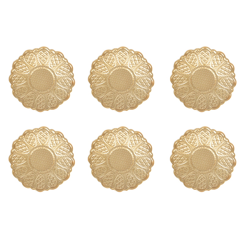 SET 6 DESSOUS DE VERRE PLASTIQUE MODELE OR