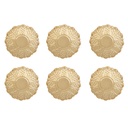 SET 6 DESSOUS DE VERRE PLASTIQUE MODELE OR