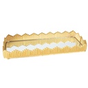 PLATEAU DECO METAL AVEC MIRROIR 41X14 CM MODELE OR