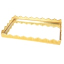 PLATEAU DECO METAL AVEC MIRROIR 36X24 CM MODELE OR