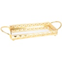 PLATEAU DECO METAL AVEC MIRROIR 33X12 CM MODELE OR