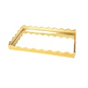 PLATEAU DECO METAL AVEC MIRROIR 30X18 CM MODELE OR
