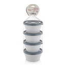 SET 4 BOITES 330 ML MIX BLANC/VERT/BEIGE