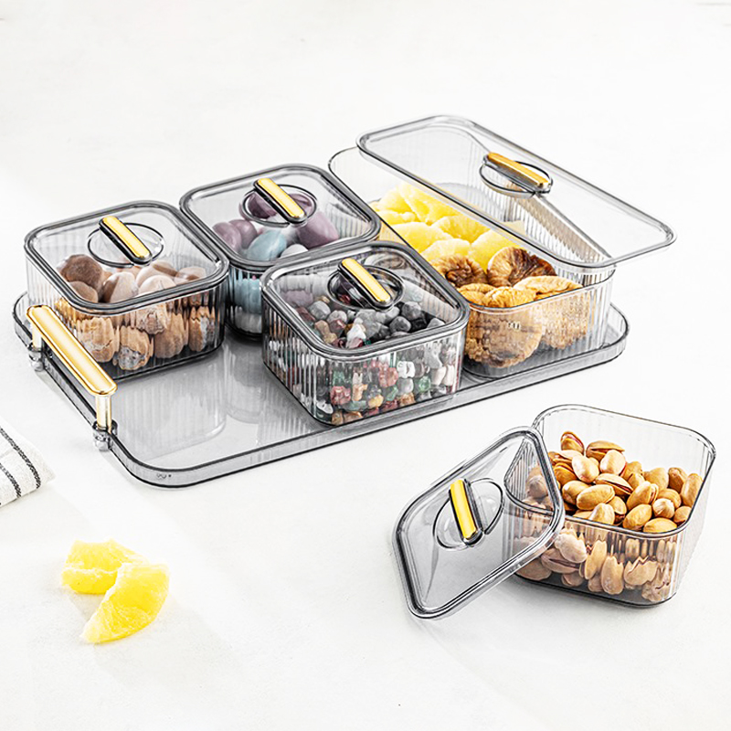 SET PETIT DEJEUNER 6 PIECES PLASTIQUE MAT FINITION OR 31X20X6 CM